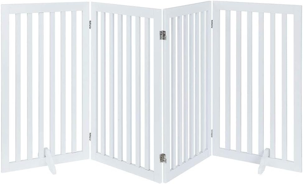 unipaws 36H Free Standing Pet Gate for Dogs and Cats, Stylish