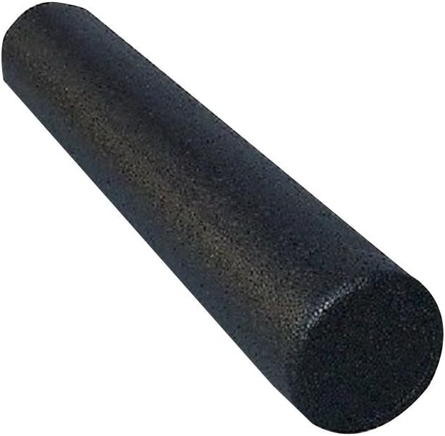 CanDo Black Composite Foam Rollers for Muscle Recovery Therapy