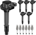 UF553 Set of 6 Ignition Coil Pack Spark Plugs - Direct Fit Replacement