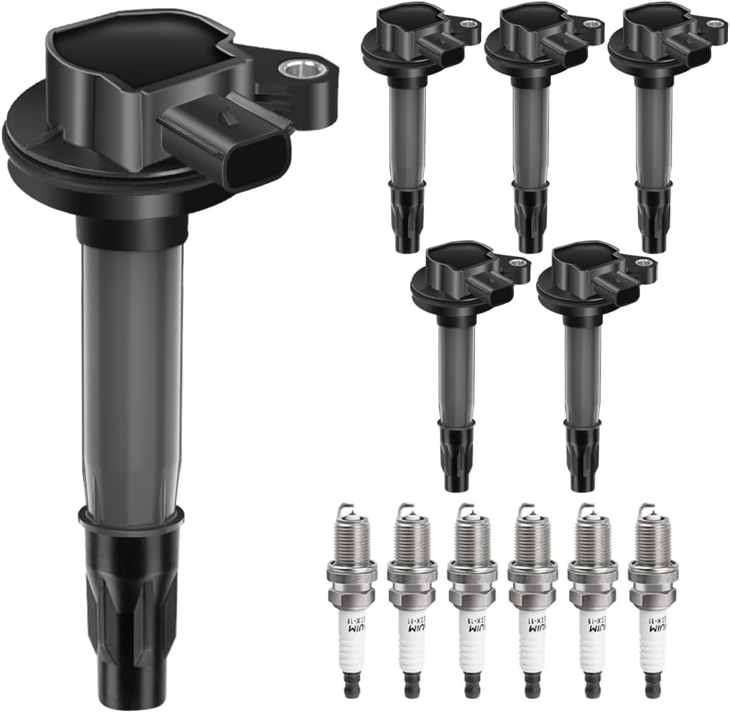 UF553 Set of 6 Ignition Coil Pack Spark Plugs for Ford Vehicles