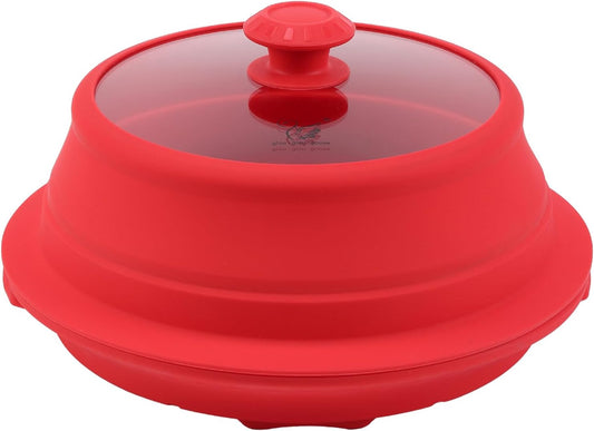 10.5-inch Microwave Splatter Cover: Collapsible Steam Vent, BPA-Free