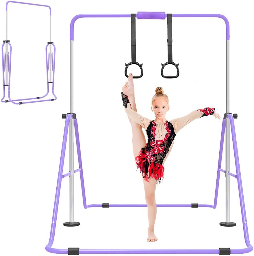 Adjustable Height Expandable Gymnastics Bar for Kids Training