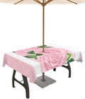 Waterproof Rose Tablecloth 60x102in by Ruian Store