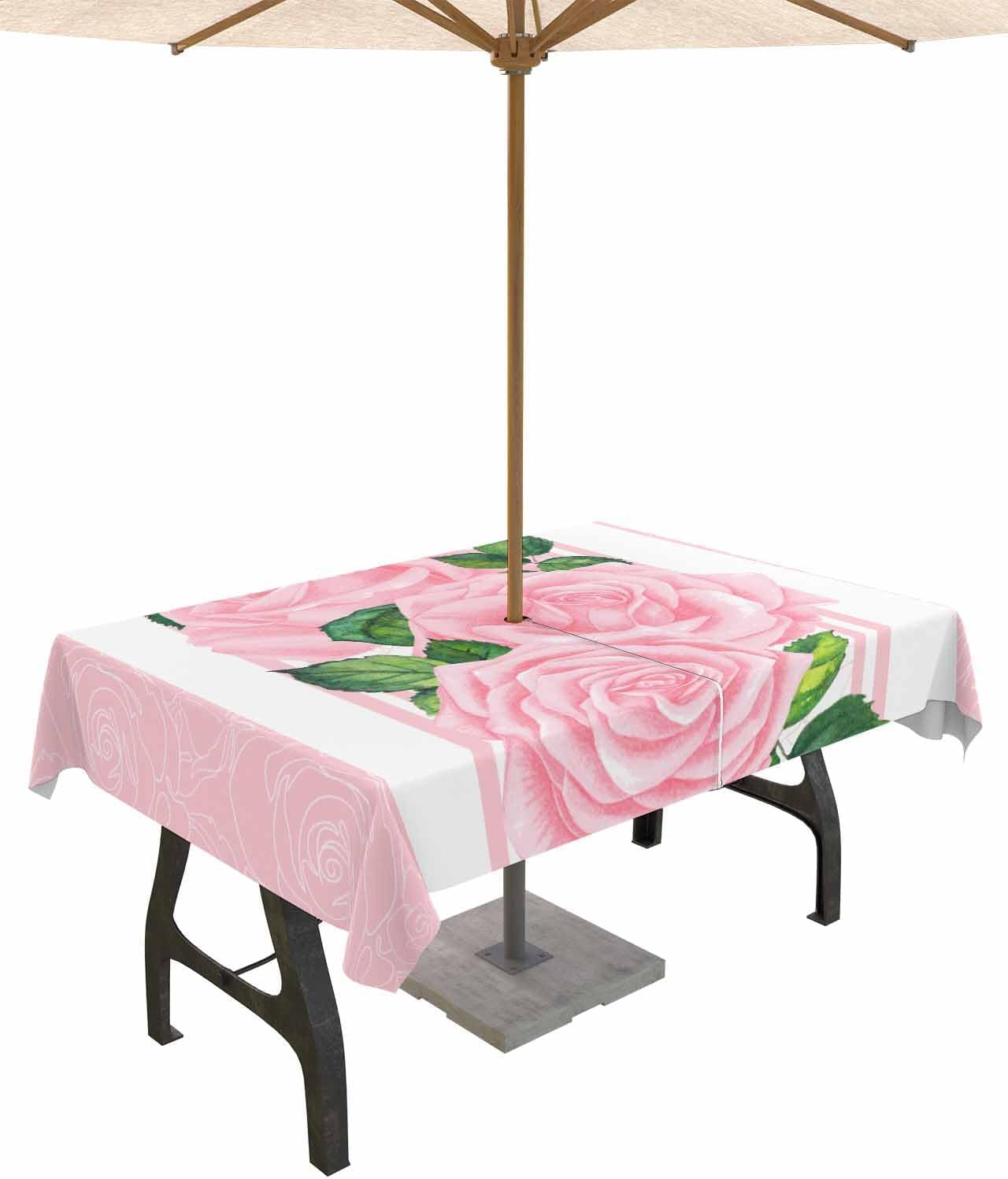 Waterproof Rose Tablecloth 60x102in by Ruian Store