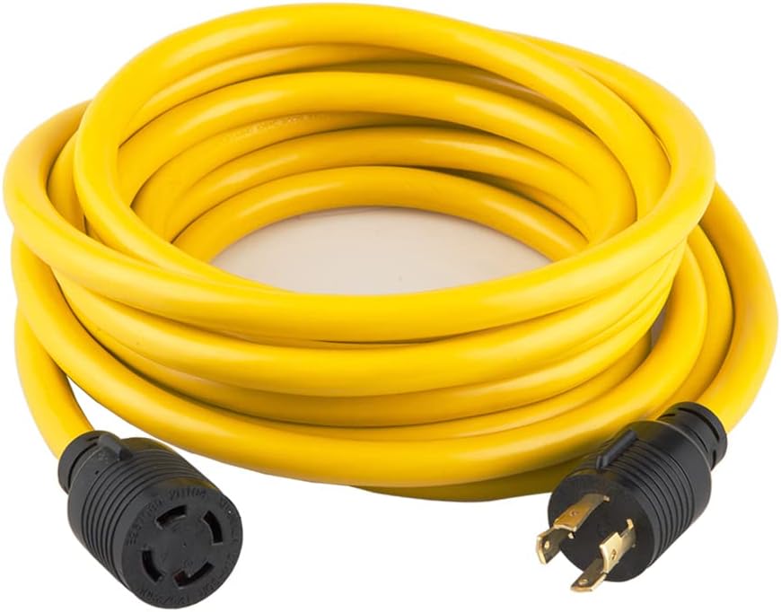 100FT Heavy Duty Generator Locking Power Cord for Safe Use
