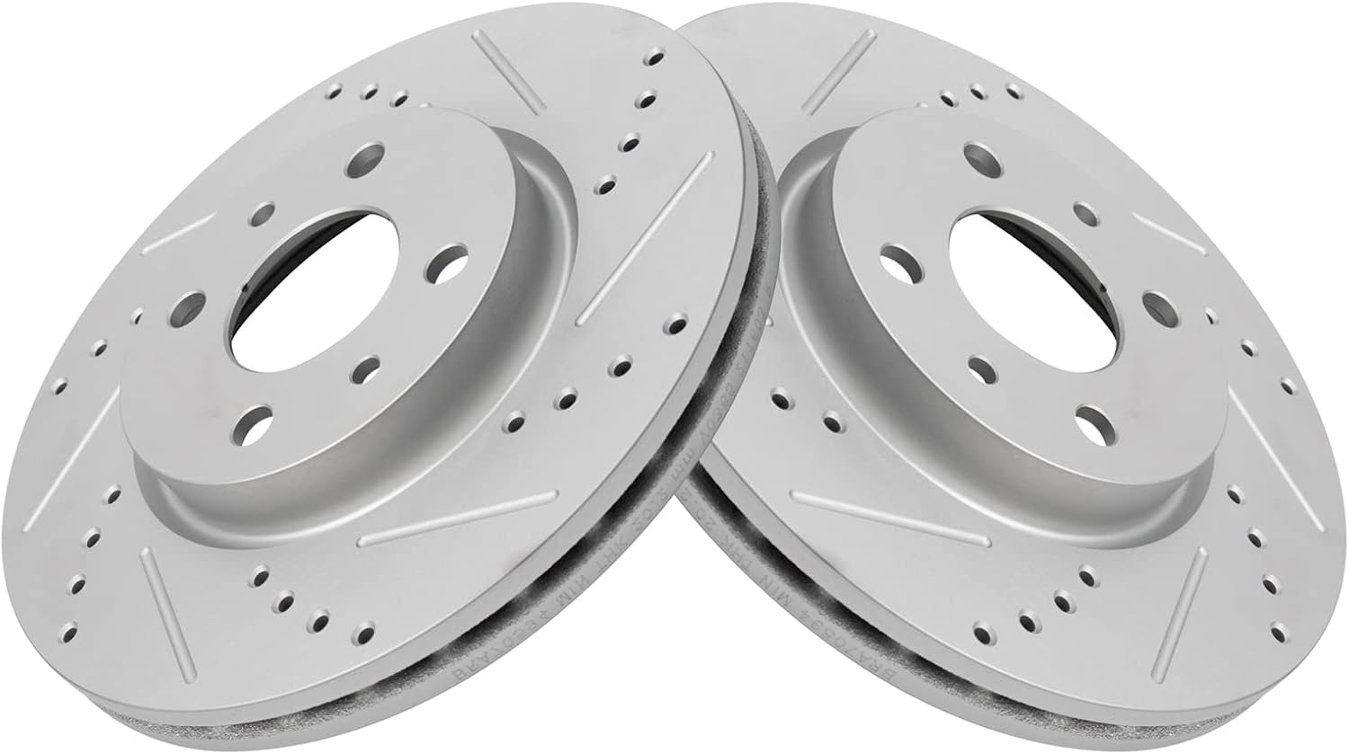 TRQ Front Performance Brake Rotors Set for Fiat 500 2012-2017