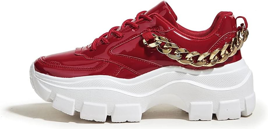 LUCKY STEP Women Chunky Platform Dad Sneakers for Casual Wear