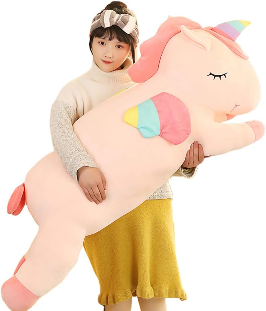 Unicorn Plush Hugging Pillow for Kids, Soft Body Pillow Toy
