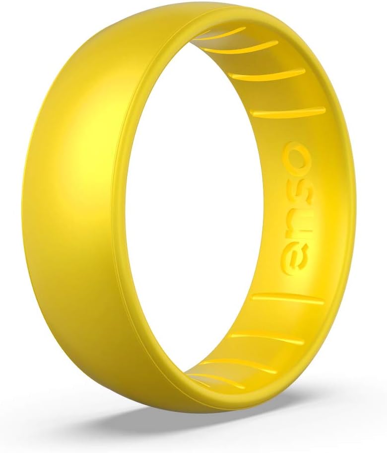 Enso Classic Birthstone Silicone Ring - Unisex Wedding Band