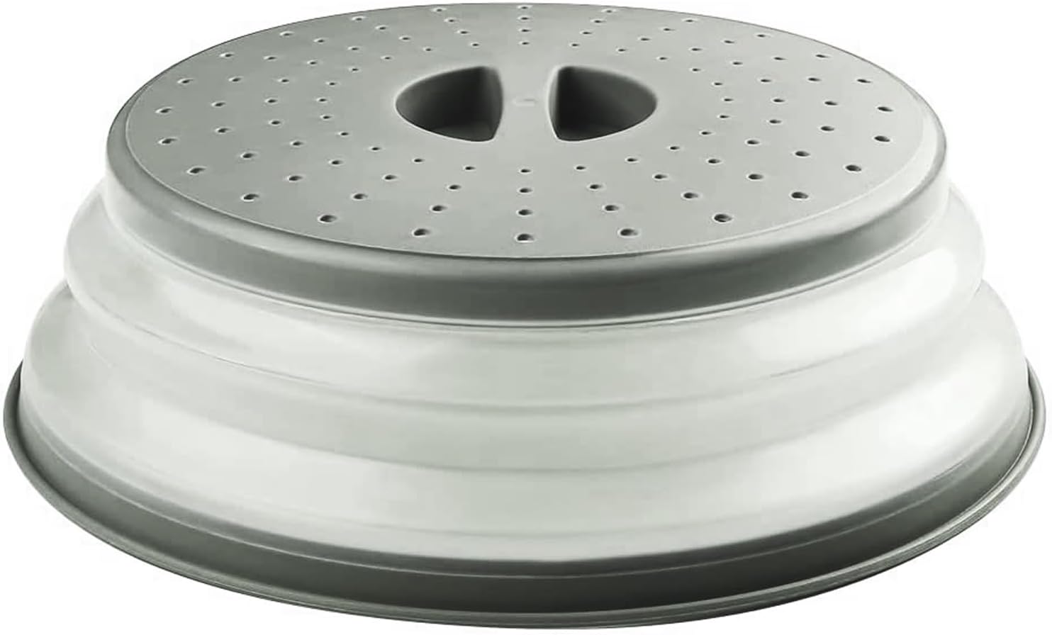 BPA Free Collapsible Microwave Cover - 10.5 Inch Grey