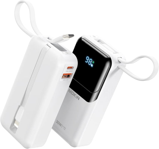imokin 10000mAh Portable Charger Fast Charge Compact Power Bank