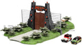 Jurassic Park 30th Anniversary Gate Diorama with Die-Cast Cars