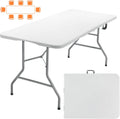 SKOK 6ft Folding Picnic Table - Portable, Height Adjustable Utility