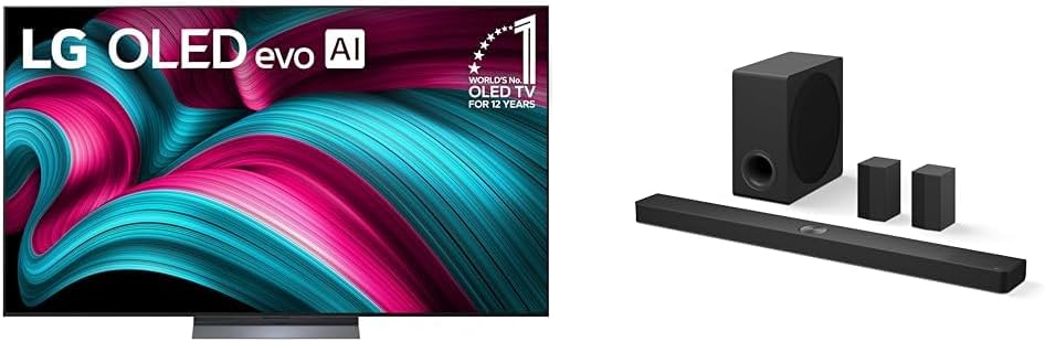 LG 77in OLED evo C5 Series 4K Smart TV Bundle with Soundbar