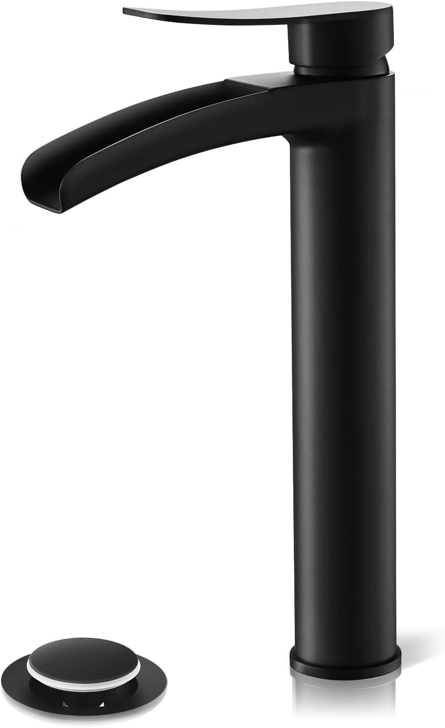 Phiestina Matte Black Tall Bathroom Vessel Sink Faucet Review