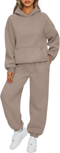 Womens 2 Piece Oversized Hoodie Sweatpants Set - Cozy Oversized Fit