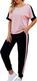 Women Two Piece Jogger Set - Casual Summer Lounge VIMPUNEC