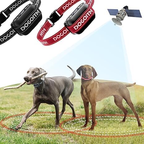 Wireless Dog Fence for 2 Dogs with GPS and Adjustable Range