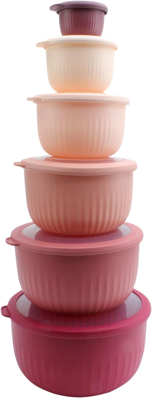 COOK WITH COLOR Prep Bowls with Lids - 12 Piece Mixing Set