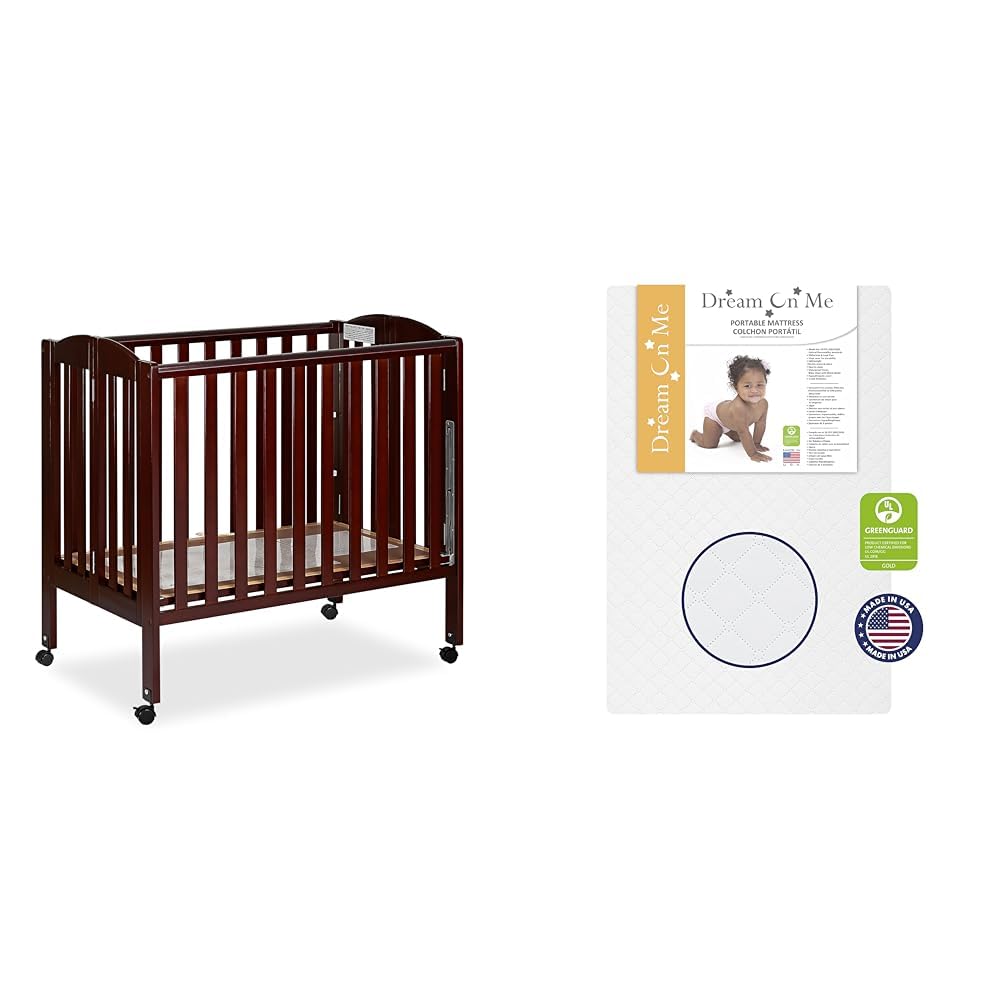 Dream On Me 3-in-1 Portable Folding Crib Bundle for Versatile Use