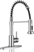 Kitchen Sink Faucets Pull Down Sprayer - Durable Brushed Nickel