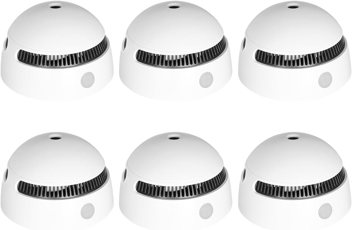 10-Year Battery Smoke Detector with Military-Grade Sensor for Home