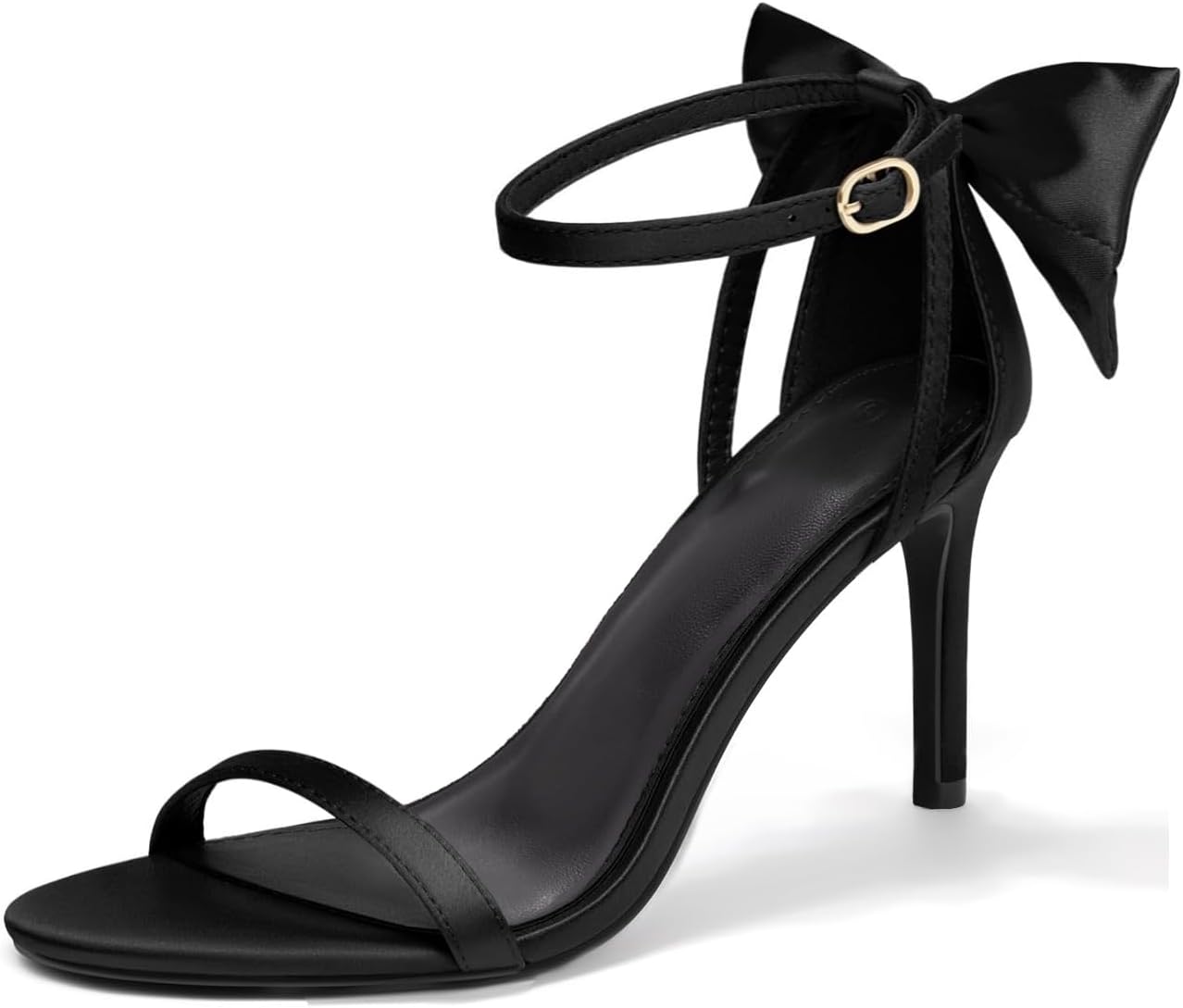 Coutgo Womens Ankle Strap High Heels Open Toe Bow Tie Sandals