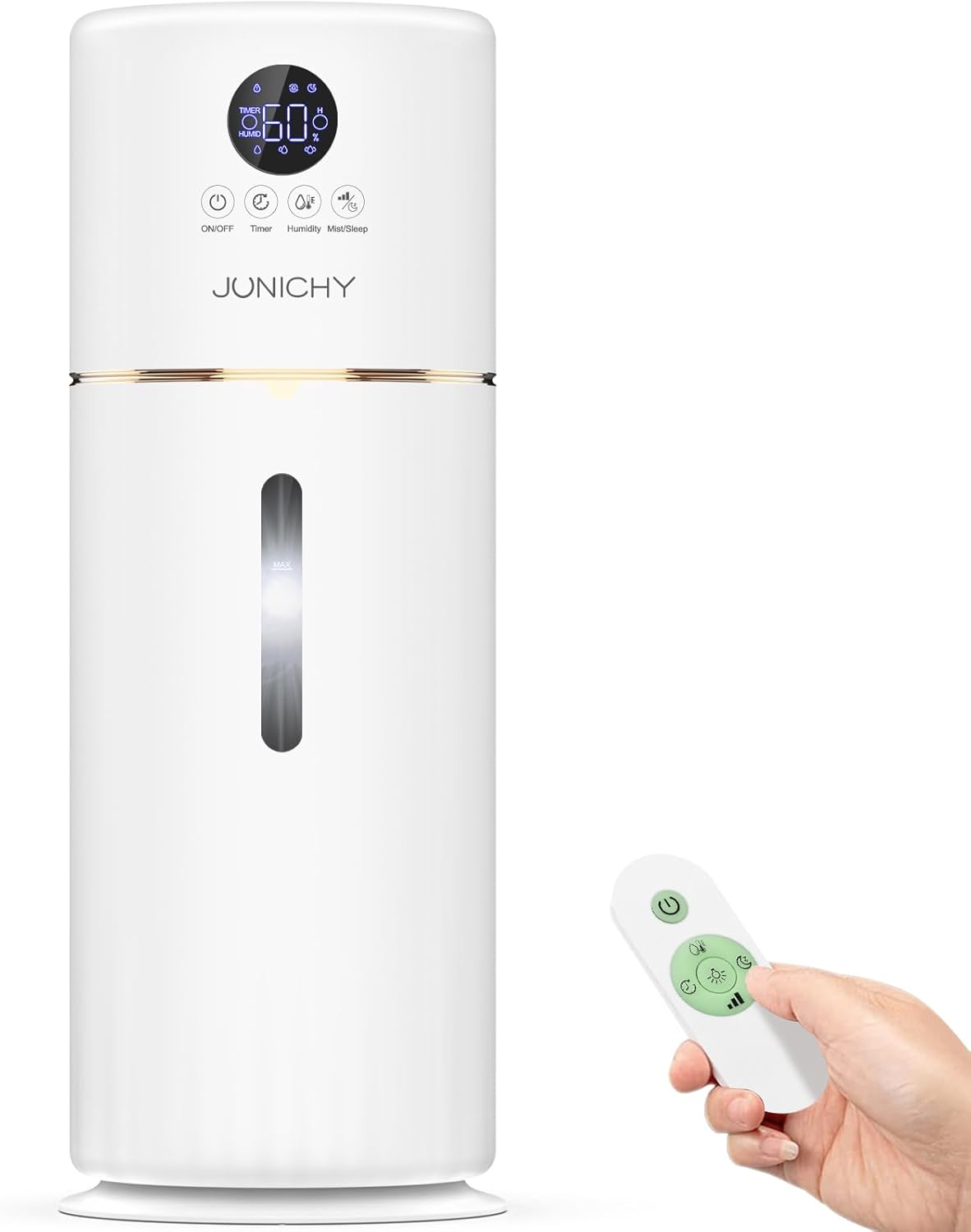 JUNICHY 2.6Gal Large Room Humidifier - Quiet & Timer - Essential Oil Diffuser