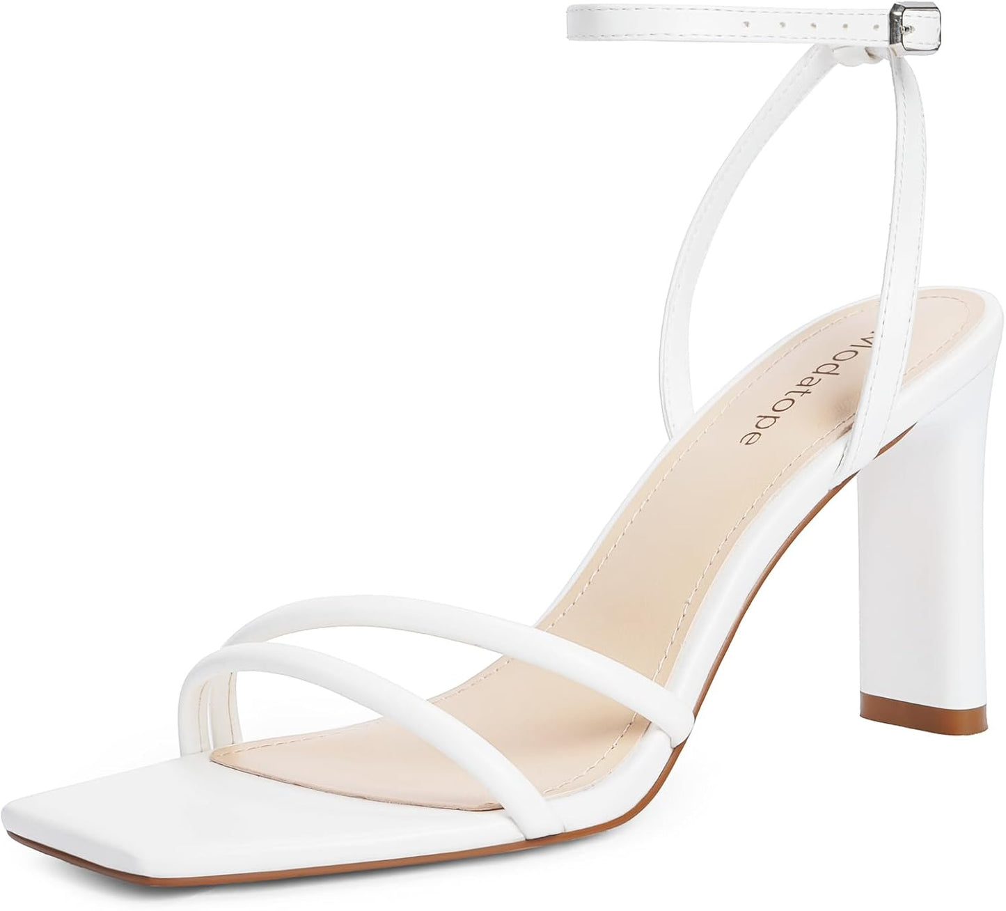Modatope Womens Sandals Square Open Toe Chunky High Heels