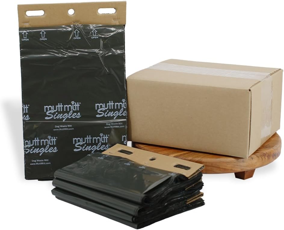 Mutt Mitt Singles Dog Waste Bags - Strong, Leakproof, Quality