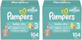 Pampers Baby Dry Diapers Size 3 104 Count Pack of 2 - Overnight Leak