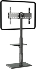 Universal Floor TV Stand for 32-75 in TVs - Swivel, Height Adjustable