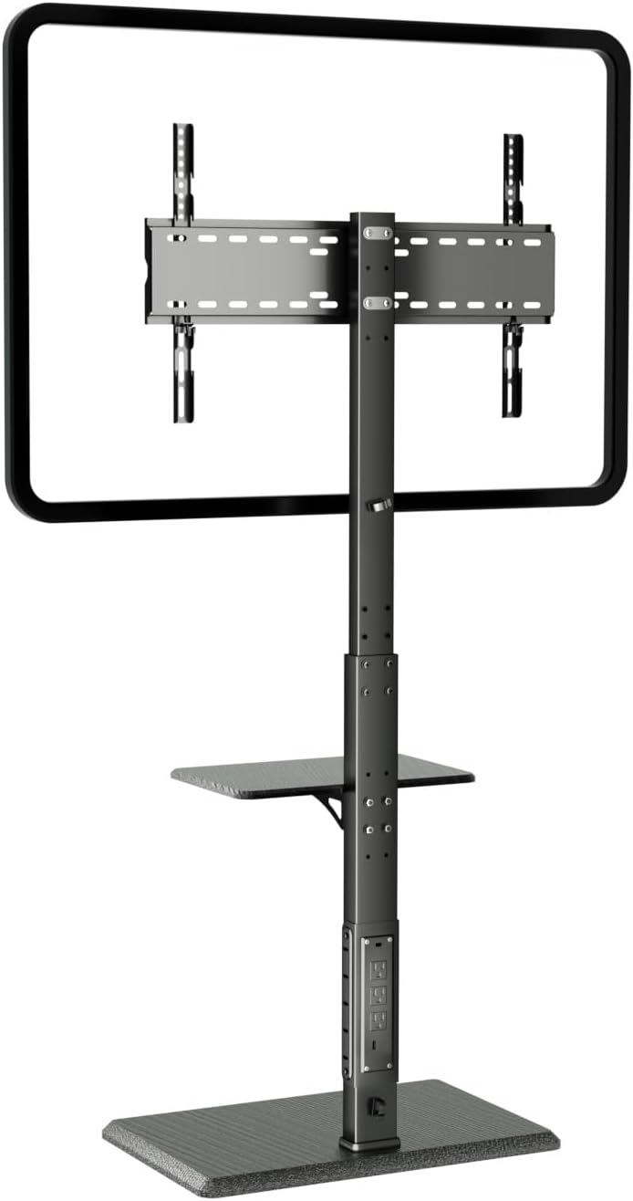 Universal Floor TV Stand with Power Outlet for 32-75 inch TVs