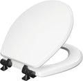 Mayfair Bennett Round Toilet Seat with Matte Black Hinges - Quiet