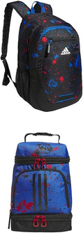 adidas Foundation Backpack + Insulated Lunch Bag - Spacious Bundle