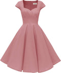 Women's Cap Sleeve 1950s Retro Cocktail Swing Dress