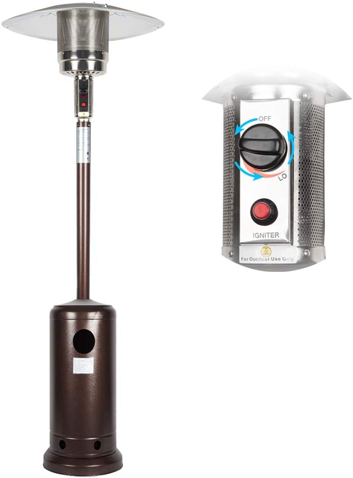 MIXBIRLY 48,000 BTU Patio Propane Heater - Portable Outdoor Warmth!