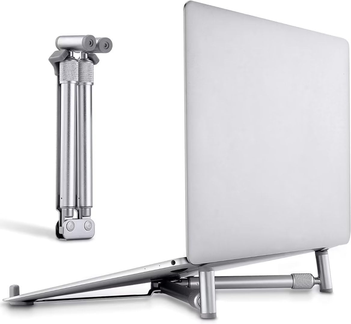 Adjustable Portable Laptop Stand - Ergonomic Aluminum X-Stand