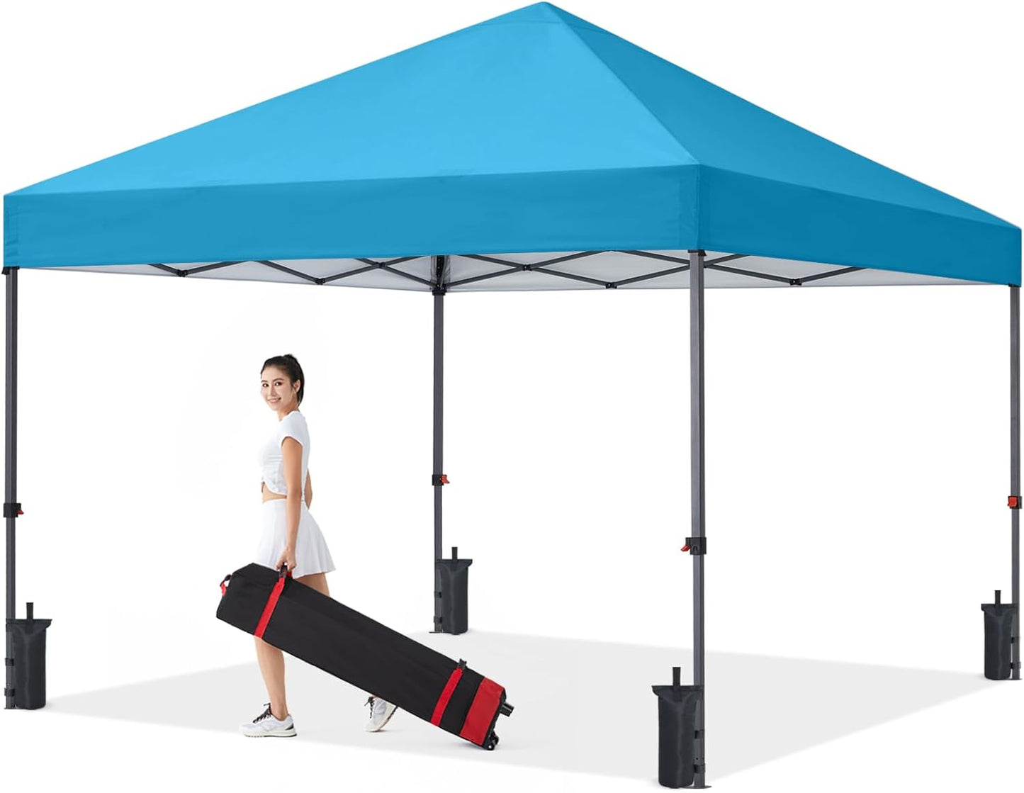 COOSHADE 10x10Ft Easy Pop Up Canopy Tent for Outdoor Events