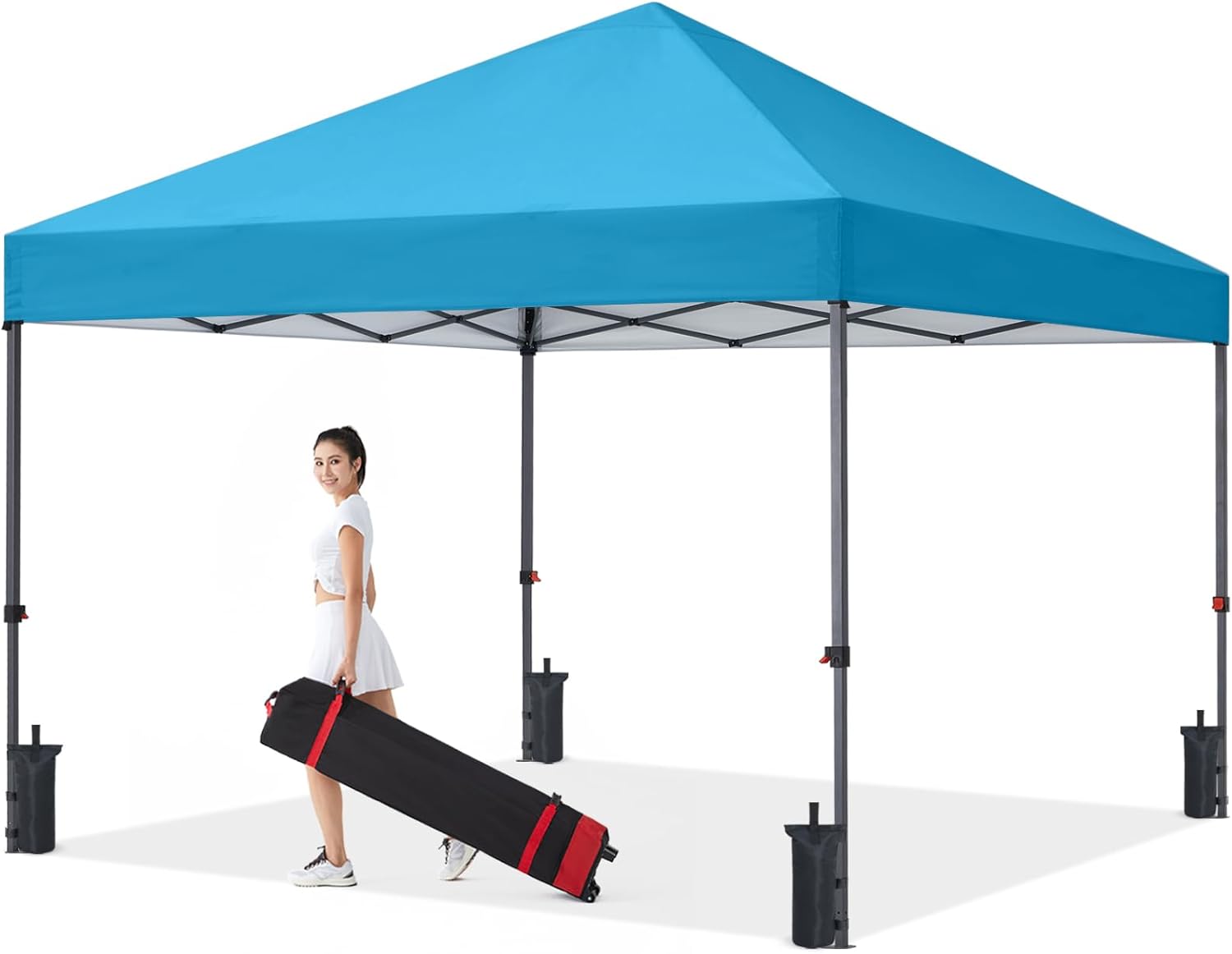 COOSHADE 10x10Ft Easy Pop Up Canopy Tent for Outdoor Events