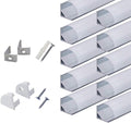 V Shape LED Aluminum Channel System 2m Pack of 10 - Easy Install