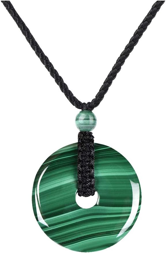 Genuine Stone Pendant Gemstone Chakra Jewelry Healing Necklace