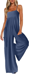 Jumpsuits for Women Spaghetti Strap Wide Leg One Piece Romper