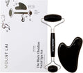 Obsidian Gua Sha Facial Tools Set - Lift, De-Puff & Relax