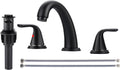 Widespread Bathroom Sink Faucet Matte Black - Durable, Easy Install