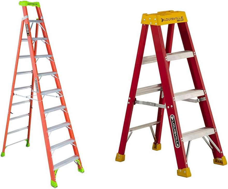 Louisville Ladder 10-Foot Cross Step and 4-Foot Stepladder Combo