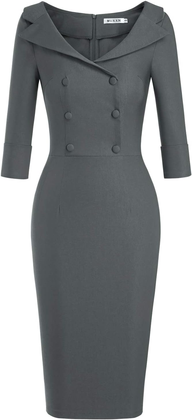 MUXXN Women's Classic Vintage Sweetheart Neckline Dress Review