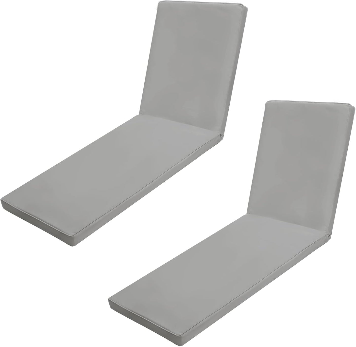 Outdoor Chaise Lounge Cushions for Patio - Waterproof Set of 2