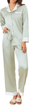 Silk Satin Pajama Set for Women - Soft Long Sleeve Loungewear