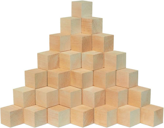 DIY Wood Cubes 1-1/2-inch Pack of 250 Small Wooden Blocks